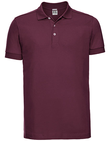 Men's Fitted Stretch Polo  -          Burgund