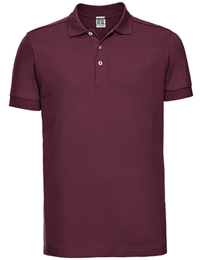 Men's Fitted Stretch Polo  -          Burgund