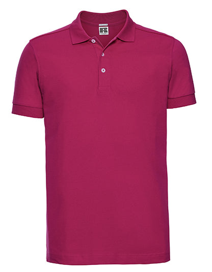 Men's Fitted Stretch Polo  -    Fuchica