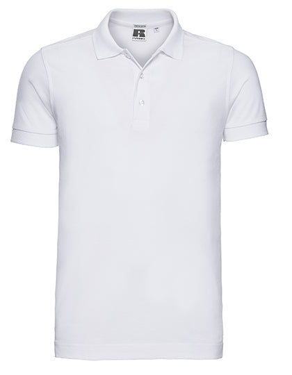 Men's Fitted Stretch Polo  - Weiss