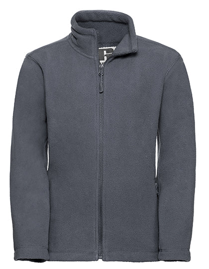 Kids´ Full Zip Outdoor Fleece - Convoy Grey (einfarbig)