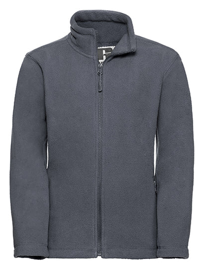 Kids´ Full Zip Outdoor Fleece - Convoy Grey (einfarbig)