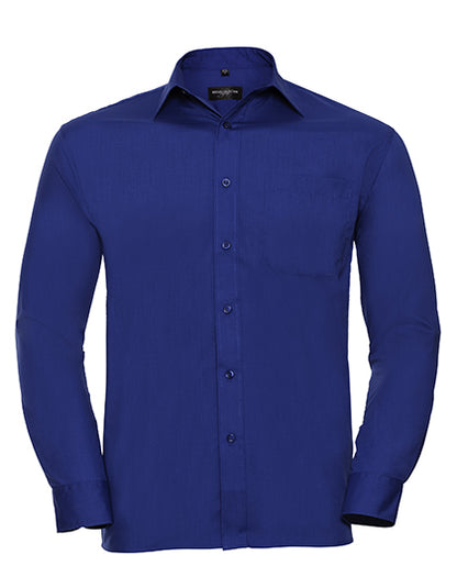 Men's Long Sleeve Classic Polycotton Poplin Shirt-Strahlendes Königshaus