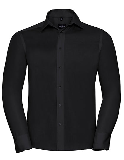Men's Long Sleeve Tailored Ultimate Non-Iron Shirt-Heller Schwarz