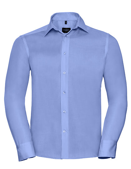 Men's Long Sleeve Tailored Ultimate Non-Iron Shirt-Heller Himmel