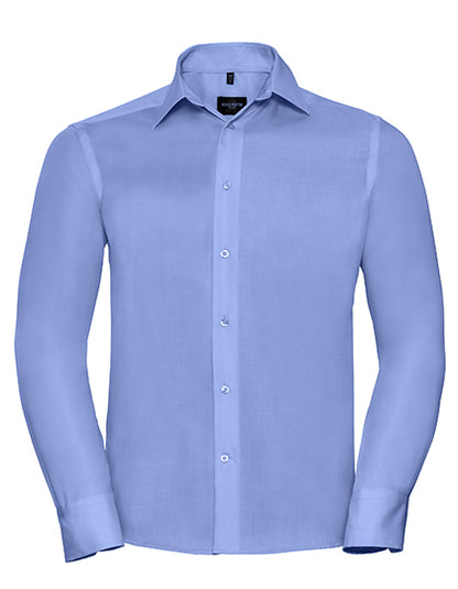 Men's Long Sleeve Tailored Ultimate Non-Iron Shirt-Heller Himmel