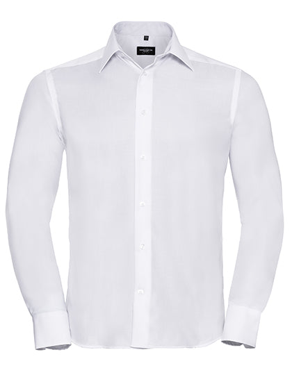 Men's Long Sleeve Tailored Ultimate Non-Iron Shirt-Weiß