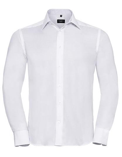 Men's Long Sleeve Tailored Ultimate Non-Iron Shirt-Weiß