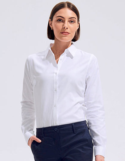 Women´s Herringbone Shirt Brody-Weiß