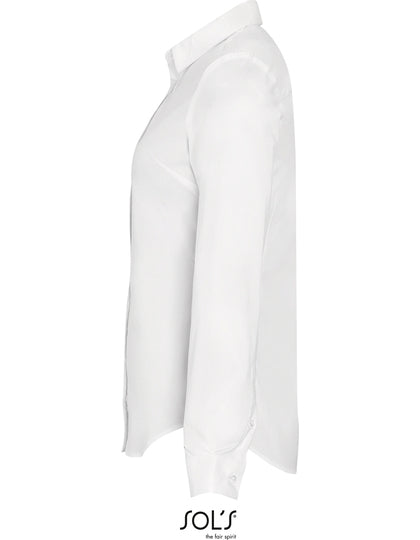 Women´s Long Sleeve Stretch Shirt Blake-Weiß