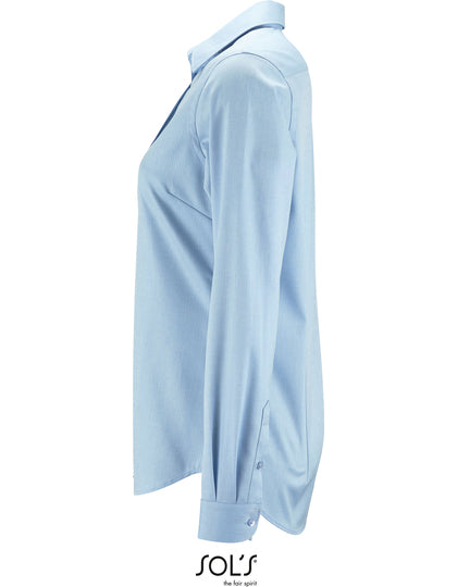 Women´s Herringbone Shirt Brody-Himmelblau
