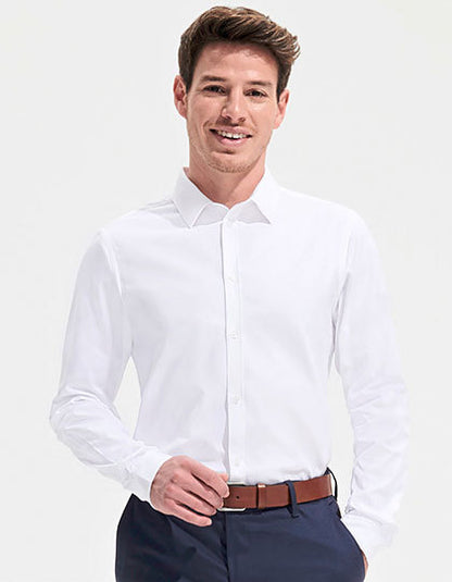 Men´s Herringbone Shirt Brody-Weiß