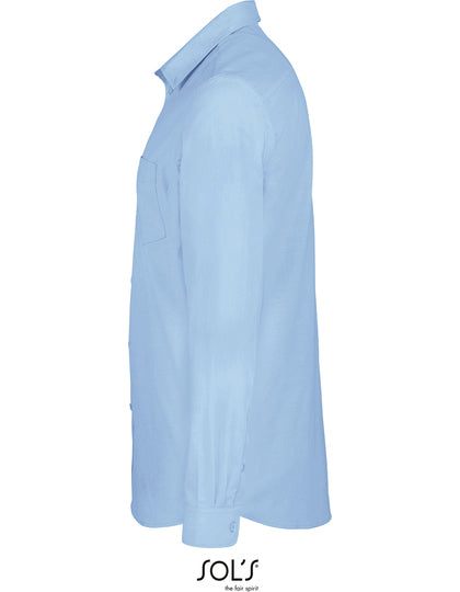 Men´s Boston Fit Shirt-Himmelblau