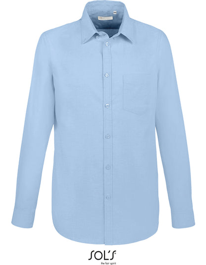 Men´s Boston Fit Shirt-Himmelblau