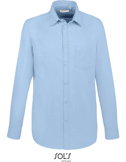 Men´s Boston Fit Shirt-Himmelblau