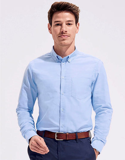 Men´s Boston Fit Shirt-Himmelblau
