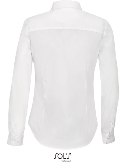 Women´s Long Sleeve Stretch Shirt Blake-Weiß