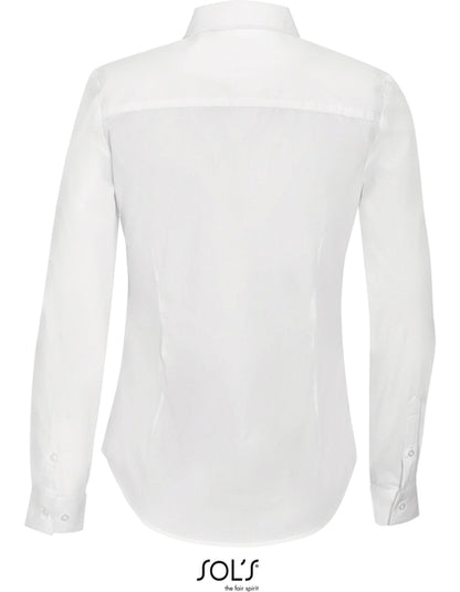 Women´s Long Sleeve Stretch Shirt Blake-Weiß