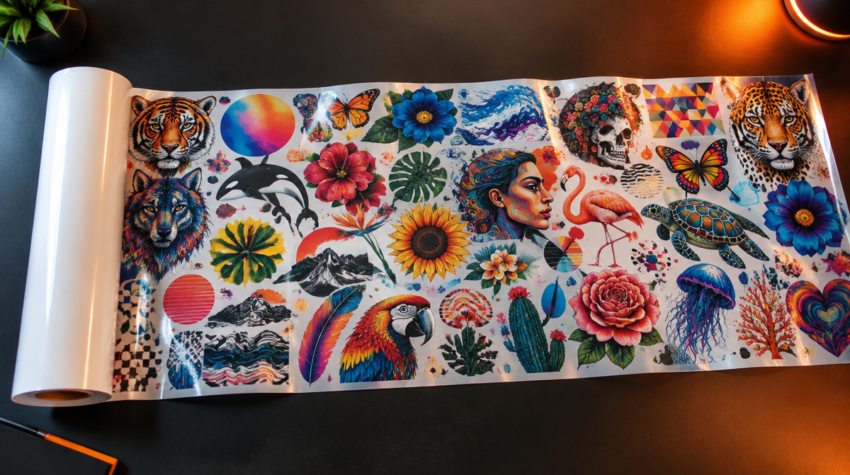 DTF-Transferrolle 58 cm mit vielen Motiven
